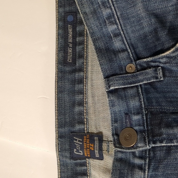 Citizens of Humanity Straight Leg SID Denim Jeans Distressed Med Wash men  30 - Picture 3 of 9